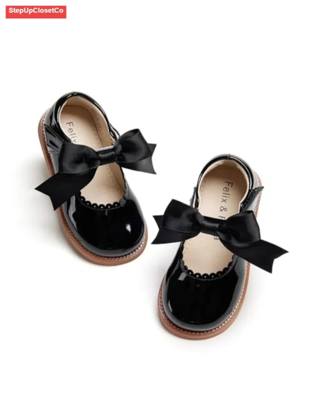 Toddler Girls Mary Jane Dress Shoes Ballet Flats Hook and Loop
